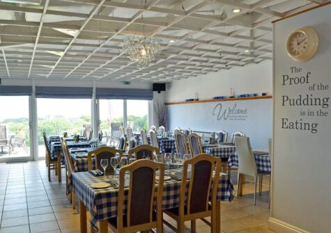 The upscale Italian restaurant at Celtic Haven Resort, Lydstep