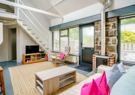 The living area at Brewery Cottage, Saundersfoot