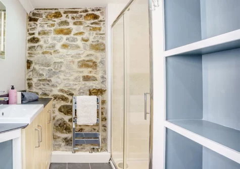 Shower room at Brewery Cottage, Saundersfoot