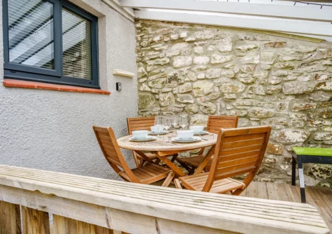 The covered patio at Brewery Cottage, Saundersfoot