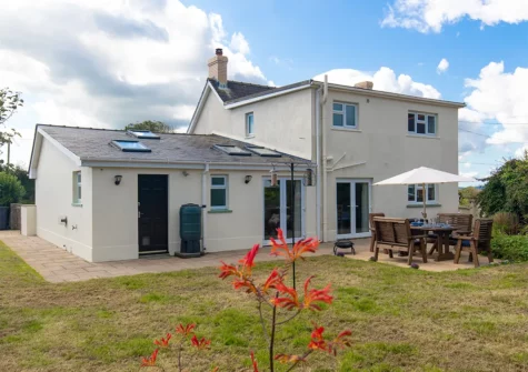 The patio, alfresco dining area & garden at Bryn Olwyn, Little Newcastle