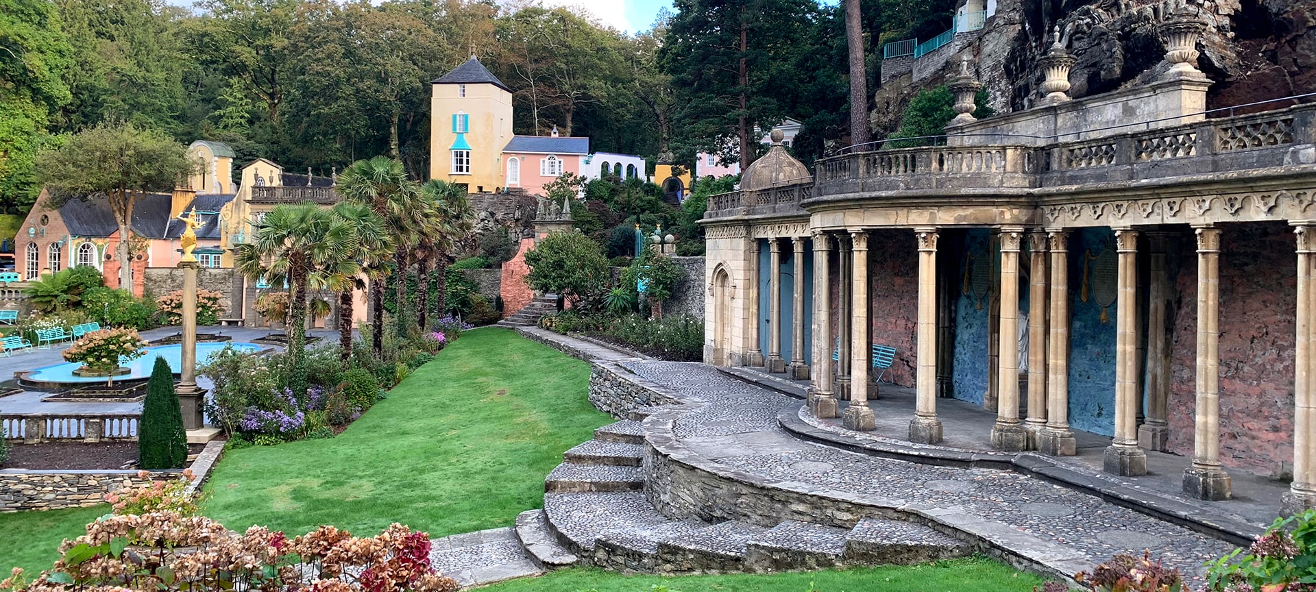 Portmeirion, the unique Italianate village created in the late 20th century, is a must-visit. You won't believe your eyes - dazzled visitors sometimes lose themselves here for days.