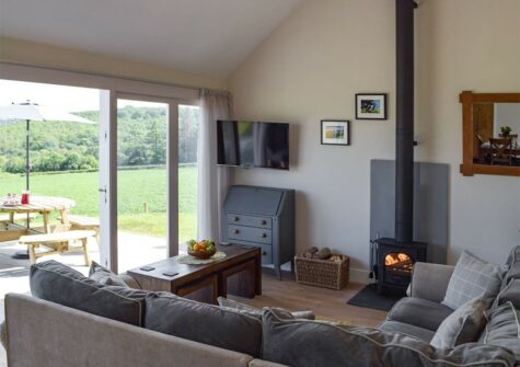 The living area at Bwthyn y Bugail, Penrhiw