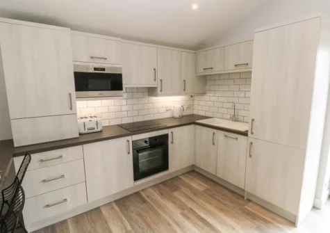 The kitchen at Caban Y Mor, Amroth