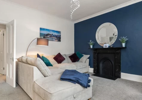 The living area at Caldey Bay Apartment, Tenby
