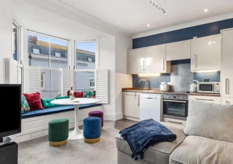 The living area at Caldey Bay Apartment, Tenby