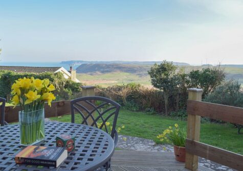 The decked terrace at Caldey Island View, Penally