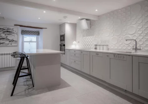 The kitchen at Caleb's Cottage, Solva