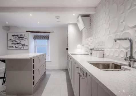 The kitchen at Caleb's Cottage, Solva