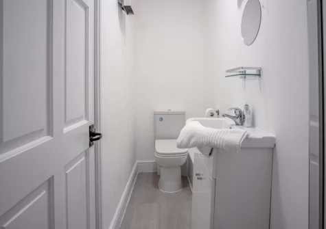 Bedroom #2 en-suite at Caleb's Cottage, Solva