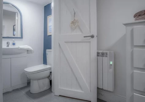 Bedroom #4 & en-suite at Caleb's Cottage, Solva