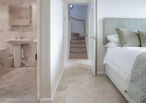 Bedroom #1 & en-suite at Captains Walk, Saundersfoot