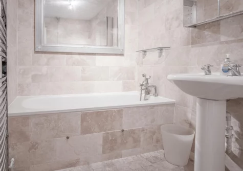 Bedroom #1 & en-suite at Captains Walk, Saundersfoot