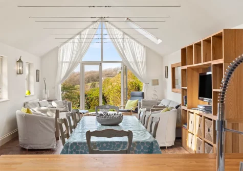 The dining area at Carew Cottage, Manobier