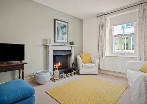 The sitting room at Carew Cottage, Manobier