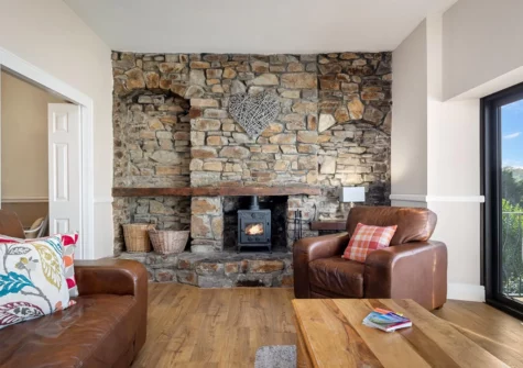 The living area at Cartref, Saundersfoot