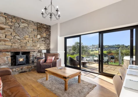 The living area at Cartref, Saundersfoot