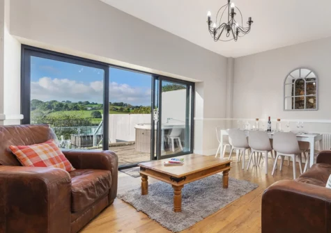 The living area at Cartref, Saundersfoot