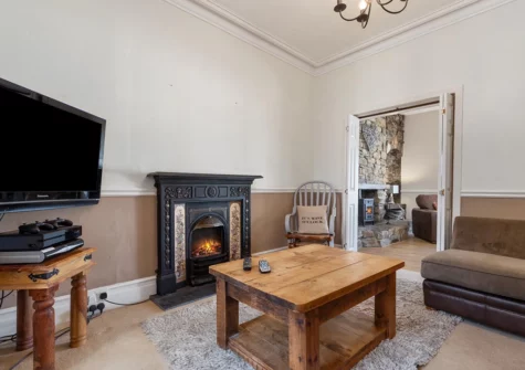 The living area at Cartref, Saundersfoot