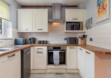 The kitchen at Cartwright's Cottage, St Florence