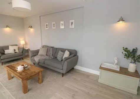 The living room at Castle at The Hideaway, Tenby