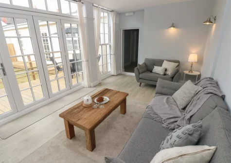 The living room at Castle at The Hideaway, Tenby