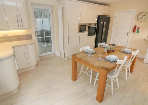 The kitchen & dining area at Castle at The Hideaway, Tenby