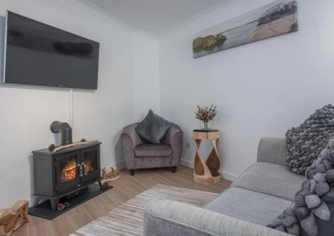 The living area at Castle Cove, Tenby