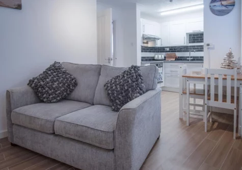 The living area at Castle Cove, Tenby