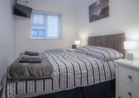 The bedroom at Castle Cove, Tenby