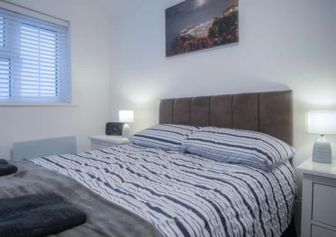 The bedroom at Castle Cove, Tenby