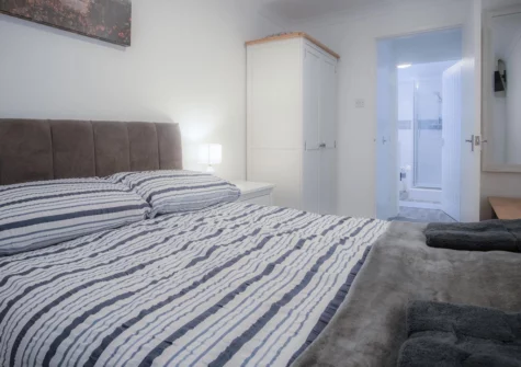 The bedroom at Castle Cove, Tenby