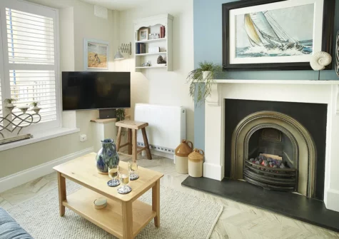 The ground floor living room at Chart House, Tenby