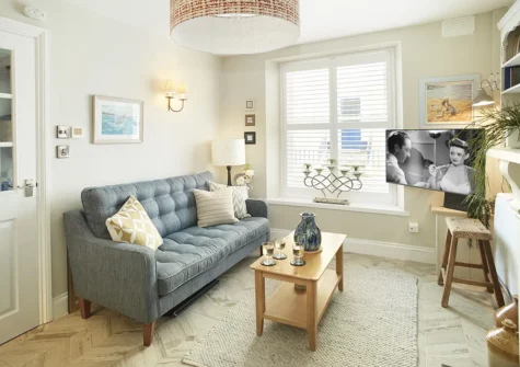 The ground floor living room at Chart House, Tenby