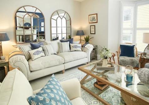 The first floor living room at Chart House, Tenby