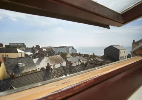 The view from the loft TV room at Chart House, Tenby
