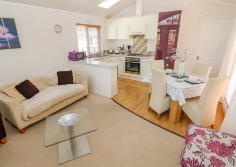 The living area at Cladebrine, Heritage Park, Stepaside