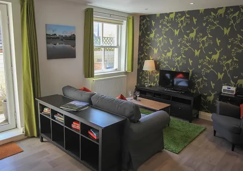 The living area at Cobourg House 4, Tenby