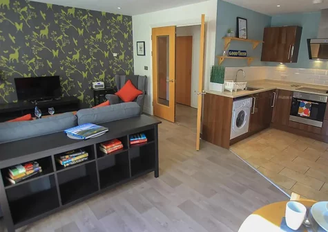 The living area at Cobourg House 4, Tenby