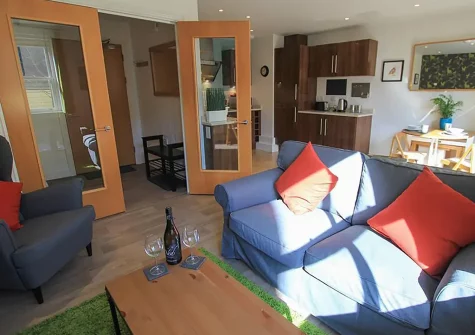 The living area at Cobourg House 4, Tenby