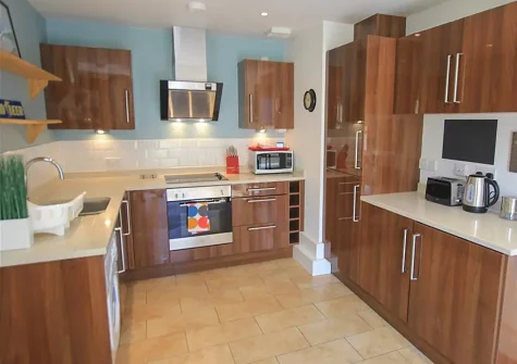 The kitchen at Cobourg House 4, Tenby