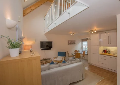 The living area at Cobra House, Tenby