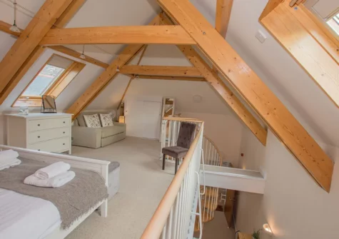 The bedroom at Cobra House, Tenby