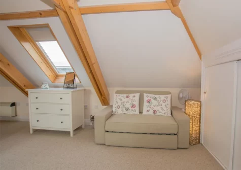 The bedroom at Cobra House, Tenby