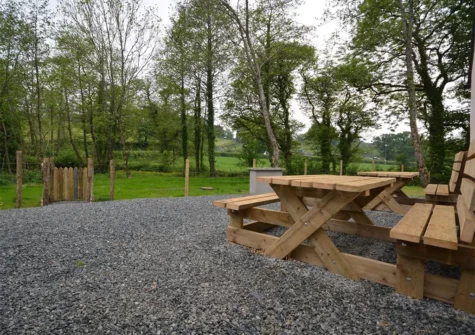 The alfresco dining area at Copses, Narberth Bridge