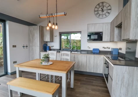 The kitchen & dining area at Cornerstones Brython, Tenby