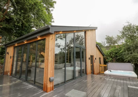 The decked patio at Cornerstones Brython, Tenby
