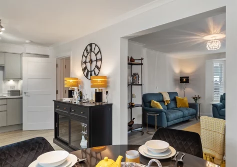 The dining area at Cottage Mews, Tenby