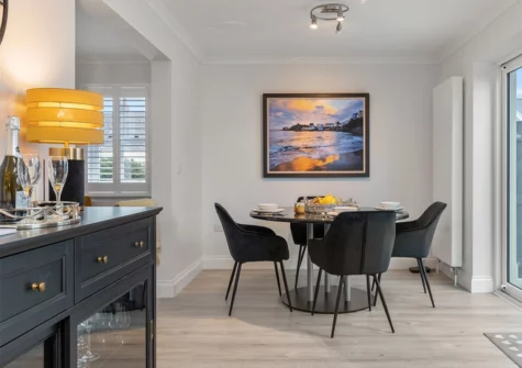 The dining area at Cottage Mews, Tenby