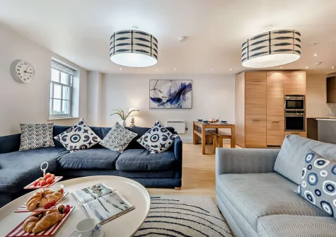 The living area at Court House 9, Tenby